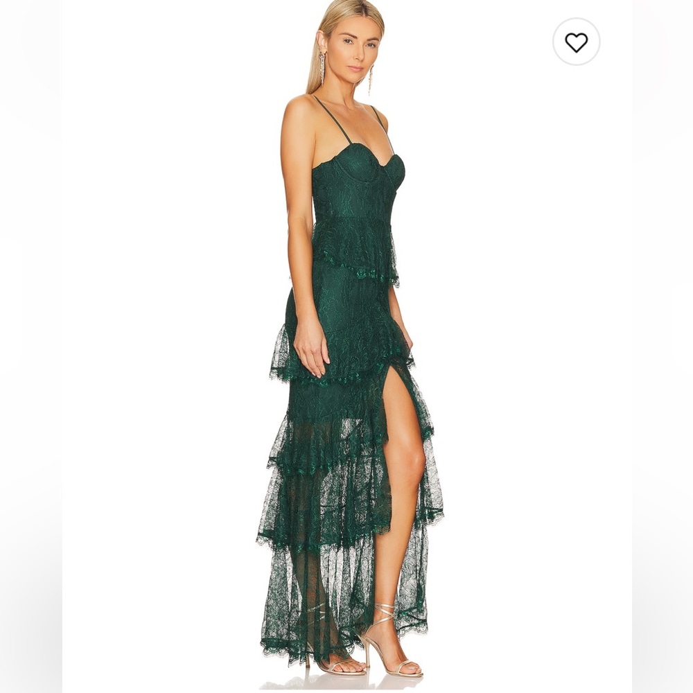 Majorelle Zelda Fitz Gown in Emerald Green